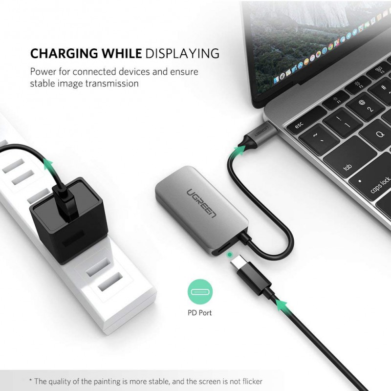 Ugreen adaptateur USB-C vers hdmi avec port d'alimentation et