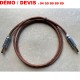 Lot de 2 câbles d'alimentation DC 2,1mm/2,5mm x 5,5mm de qualité supérieure
