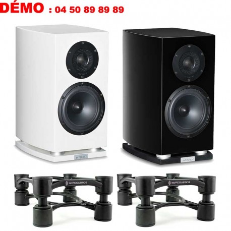 Atohm GT1-HD + IsoAcoustics Aperta 200 noir