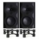 Perlisten R4b noirs (paire) + IsoAcoustics Aperta 200 noir