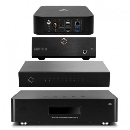 Silent Angel Munich M1 V2 + Rhein Z1C noir + Bonn N8 + Keces P14 pack streaming audiophile complet