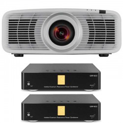 JVC DLA-NZ500 blanc + 2 × Keces IQRP-800 pour alimenter scène avant et arrière