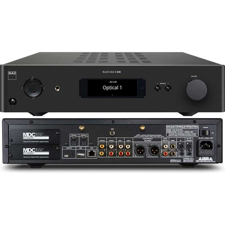 NAD C 658 : préamplificateur DAC streaming BluOS avec Dirac Live