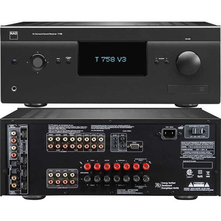 NAD T 758 V3i : amplificateur home cinéma 7.1 avec Dirac Live