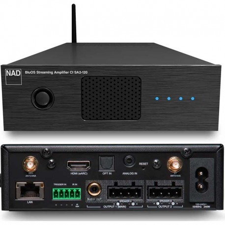NAD CI-SA2-120 : module amplifié BluOS 2 × 120 W ou 4 × 60 W