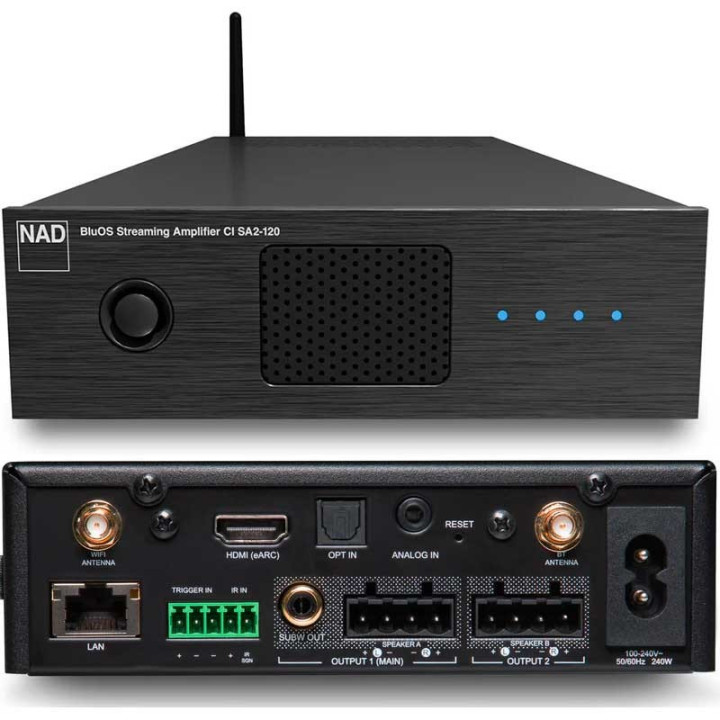 NAD CI-SA2-120 : module amplifié BluOS 2 × 120 W ou 4 × 60 W