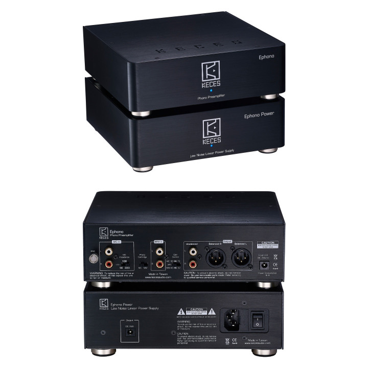 Keces Audio Ephono préamplificateur phono MM/MC avec alimentation externe