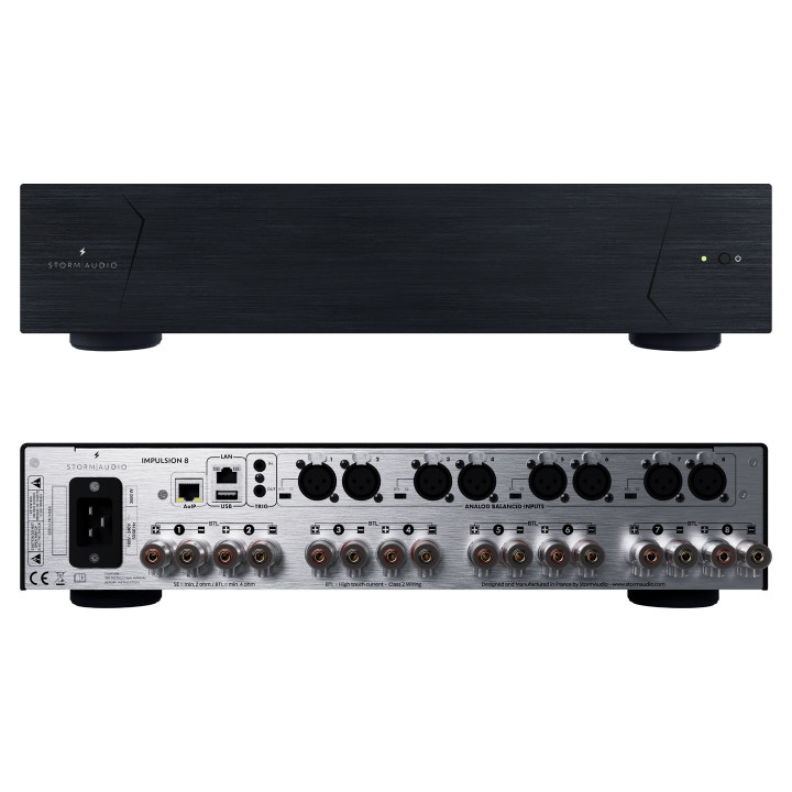 StormAudio Impulsion 8 : ampli 8 canaux XLR + AoIP AES67/Dante