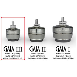 IsoAcoustics GAIA III (par 4) pieds d’isolation pour enceintes