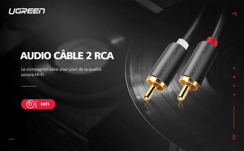 Câble Ugreen RCA analogique